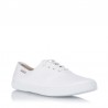 Zapatillas Lona Victoria Lona Inglesa Mujer Blanco