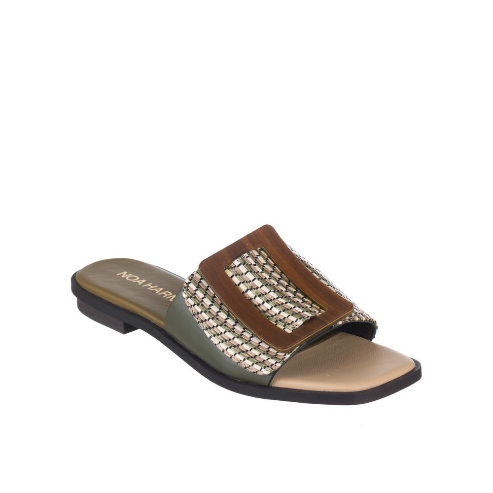 Sandalias Planas Noa Harmon 9375 Mujer Kaki