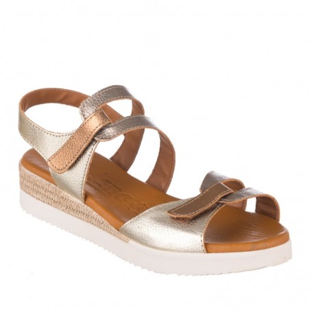 Sandalias Planas Zapp 681 Mujer Oro