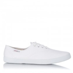 Zapatillas Lona Victoria Lona Inglesa Mujer Blanco