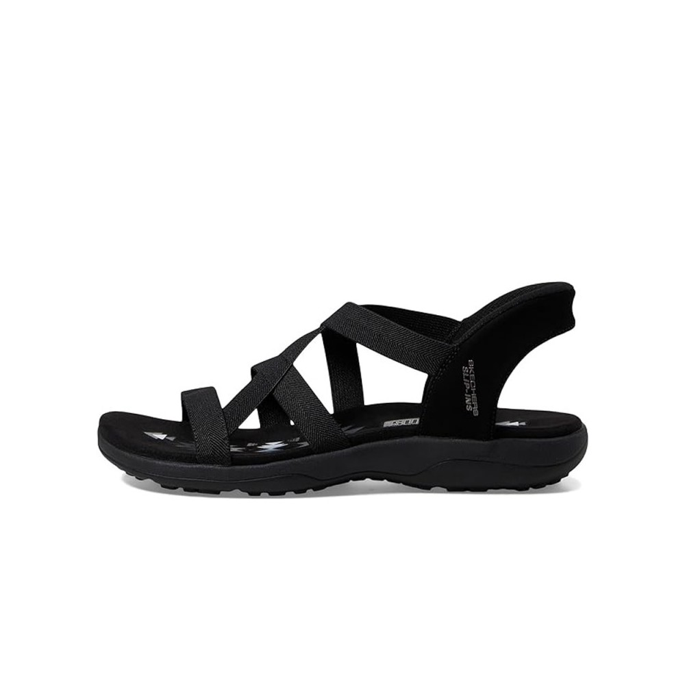 Sandalias Planas Skechers 163460 Mujer Negro