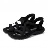 Sandalias Planas Skechers 163460 Mujer Negro