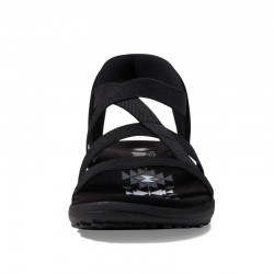 Sandalias Planas Skechers 163460 Mujer Negro