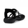 Sandalias Planas Skechers 163460 Mujer Negro