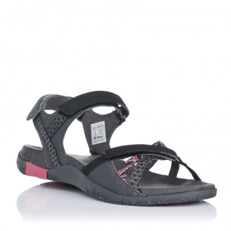 Sandalias Planas Chiruca Valencia 03 Mujer Gris-negro