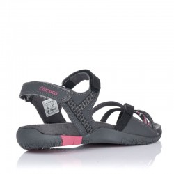 Sandalias Planas Chiruca Valencia 03 Mujer Gris-negro