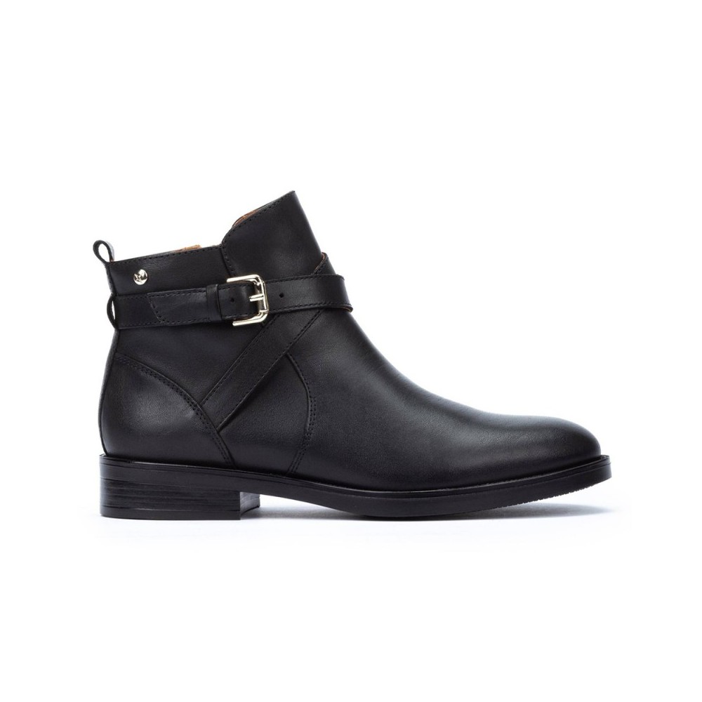 Botines Planos Pikolinos W3c-8869 Mujer Negro