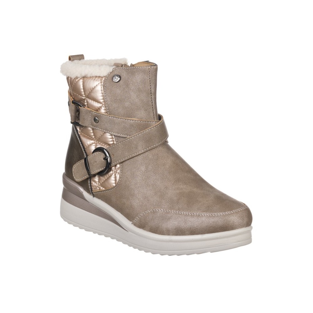 Botines Planos Zapp 575 Mujer Taupe