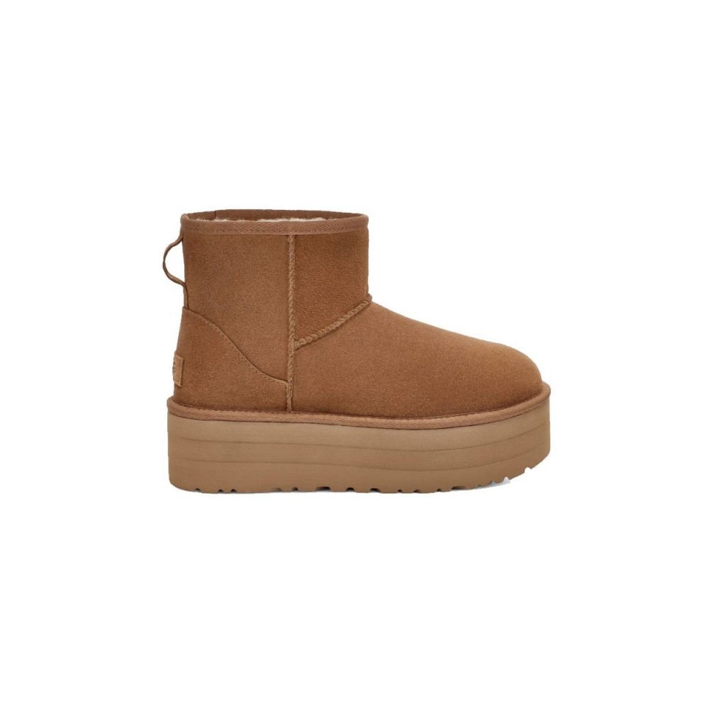 Botines Planos Ugg Classic Mini Plataform Mujer Camel