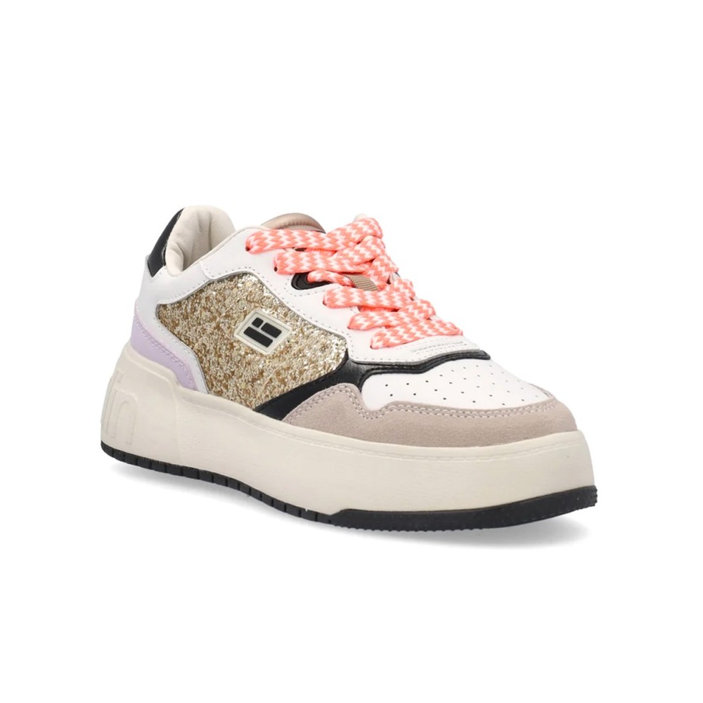 Sneakers D.franklin Court Flag Glitter Mujer Oro