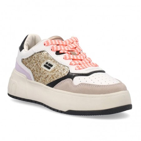 Sneakers D.franklin Court Flag Glitter Mujer Oro
