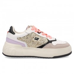 Sneakers D.franklin Court Flag Glitter Mujer Oro