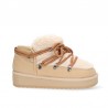 Botines Planos D.franklin Nordic Trk Fur Low Mujer Beig