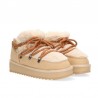 Botines Planos D.franklin Nordic Trk Fur Low Mujer Beig