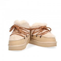 Botines Planos D.franklin Nordic Trk Fur Low Mujer Beig