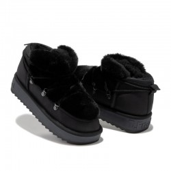 Botines Planos D.franklin Nordic Trk Fur Low Mujer Negro
