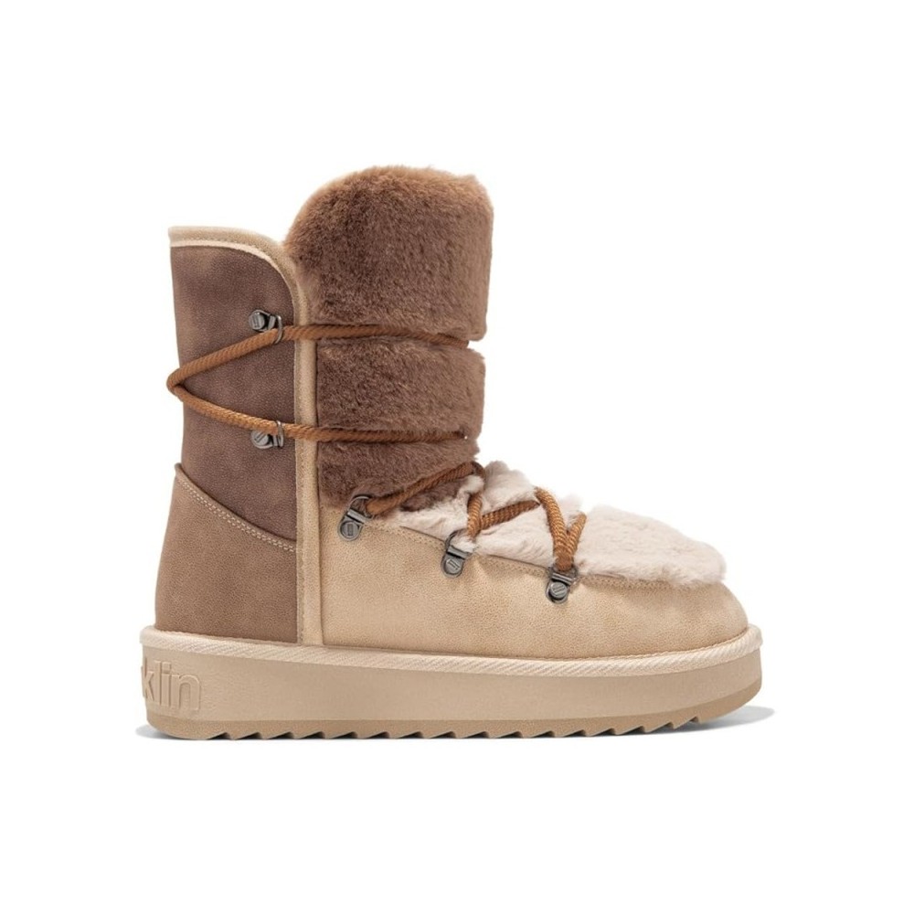 Botines Planos D.franklin Nordic Trk Fur Gradient Mujer Taupe
