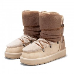 Botines Planos D.franklin Nordic Trk Fur Gradient Mujer Taupe