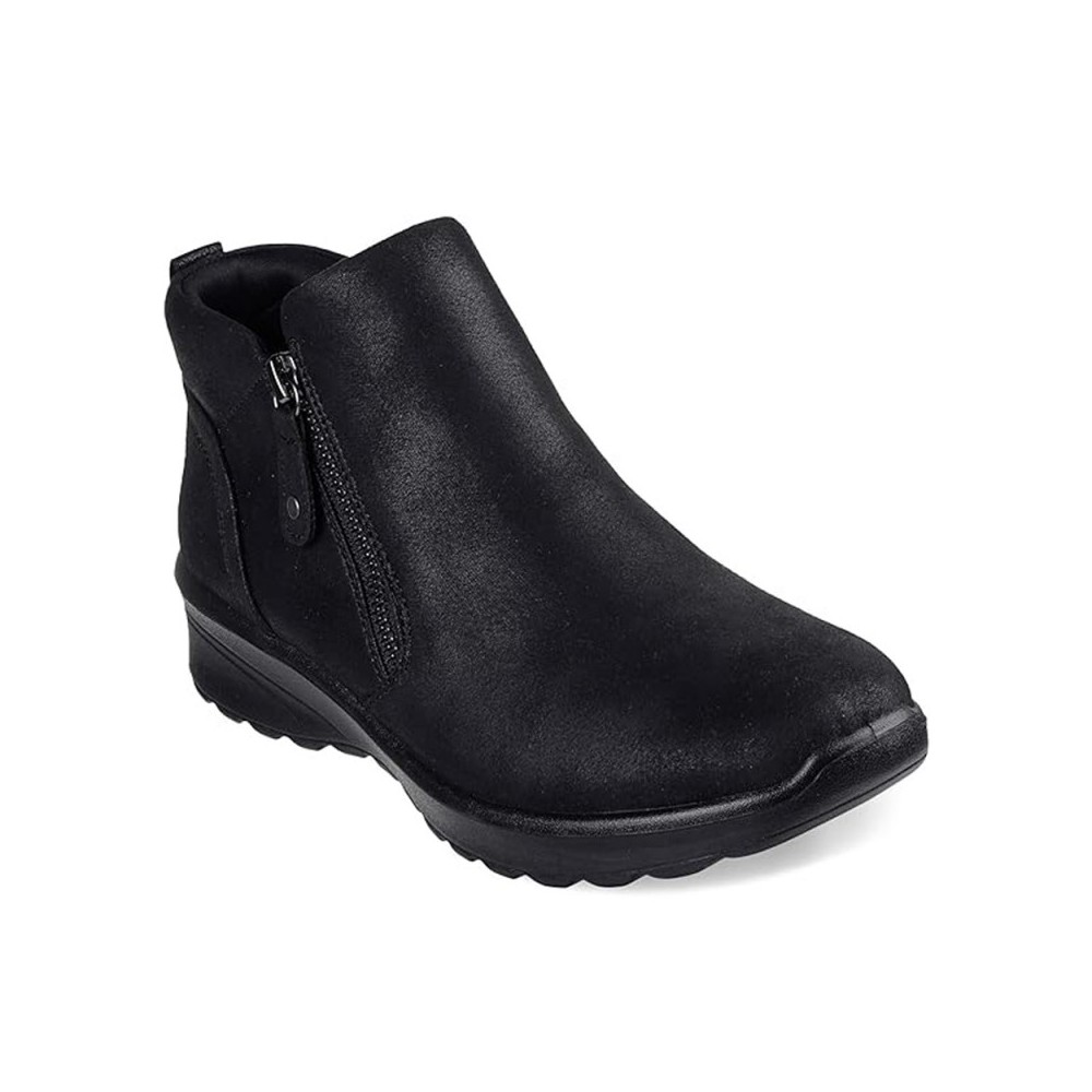 Botines Planos Skechers Fall In Bloom Mujer Negro