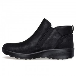 Botines Planos Skechers Fall In Bloom Mujer Negro