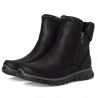 Botines Planos Skechers Synergy Mujer Negro-negro