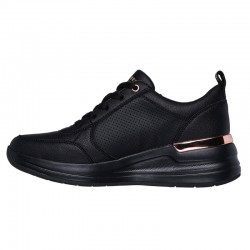 Sneakers Skechers Billion 2 Fine Shine Mujer Negro-negro