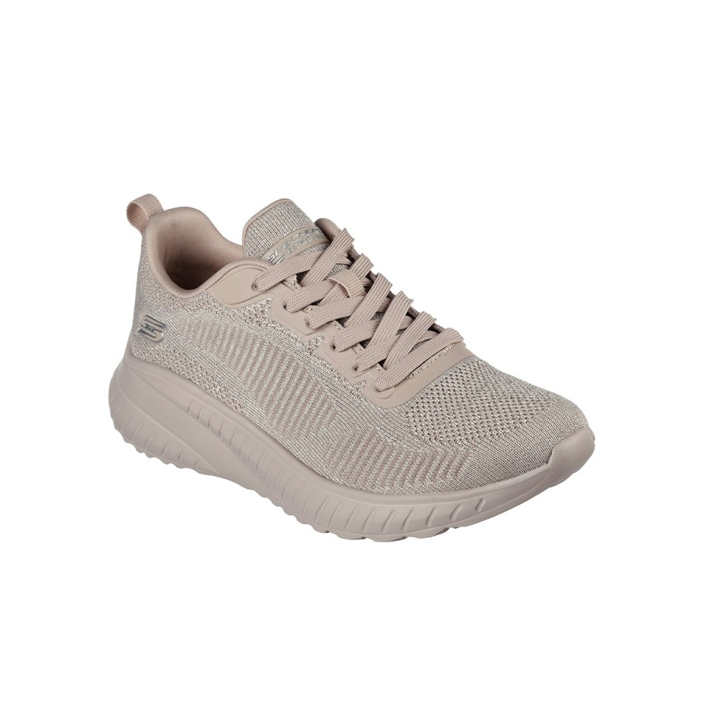 Sneakers Skechers Bobs Squad Chaos Mujer Taupe
