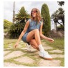 Sneakers Victoria BerlÍn Ciclista Piel & Serraje Mujer Celeste