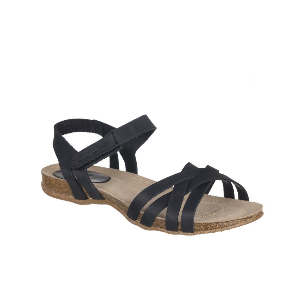 Sandalias Planas Inter-bios 4486 Mujer Negro
