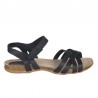 Sandalias Planas Inter-bios 4486 Mujer Negro