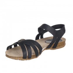 Sandalias Planas Inter-bios 4486 Mujer Negro