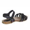 Sandalias Planas Inter-bios 4486 Mujer Negro