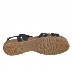 Sandalias Planas Inter-bios 4486 Mujer Negro