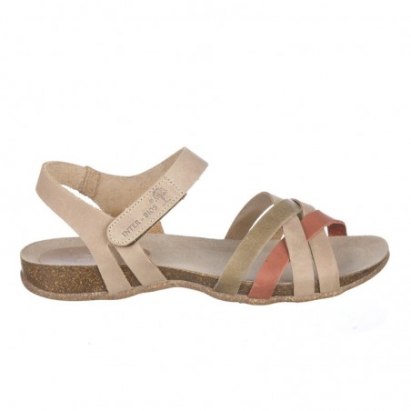 Sandalias Planas Inter-bios 4486 Mujer Beig-kaki