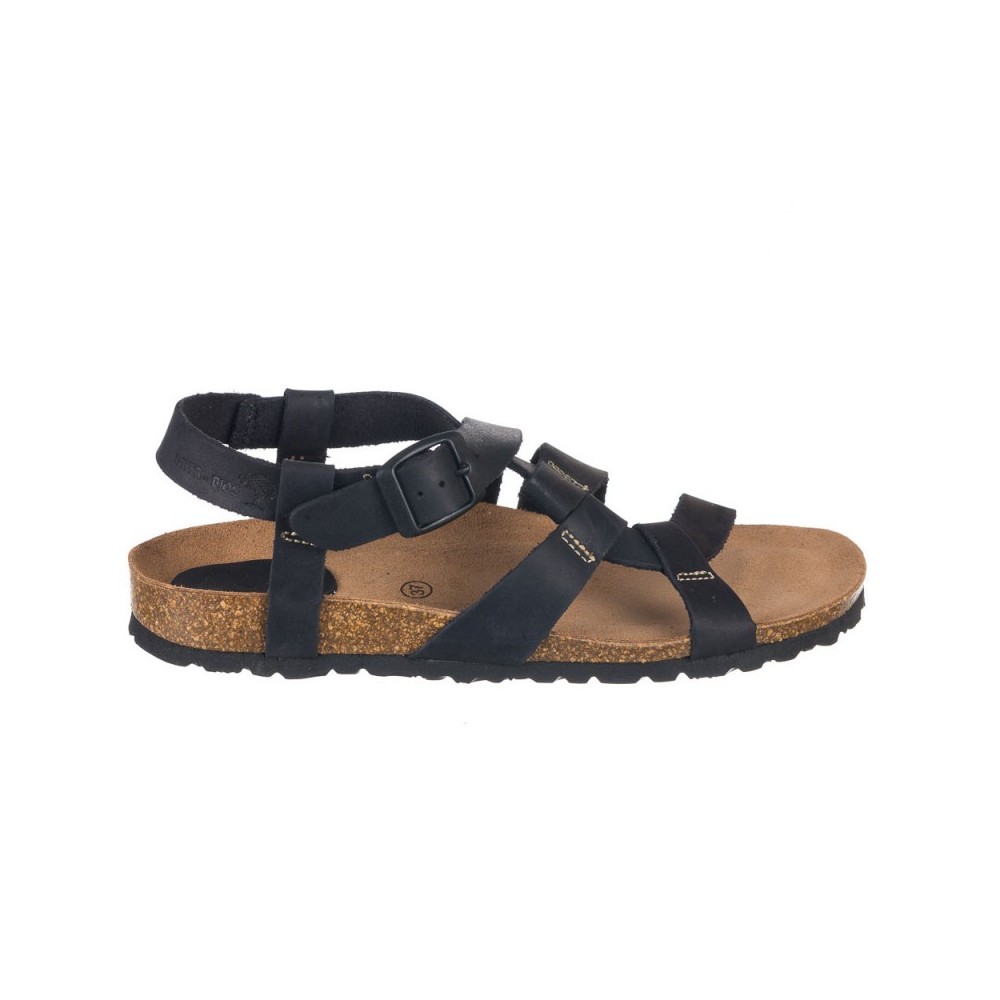 Sandalias Planas Inter-bios 7179 Mujer Negro
