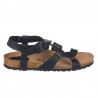 Sandalias Planas Inter-bios 7179 Mujer Negro