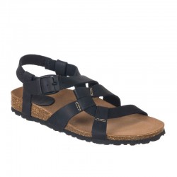 Sandalias Planas Inter-bios 7179 Mujer Negro