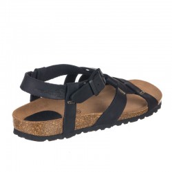 Sandalias Planas Inter-bios 7179 Mujer Negro