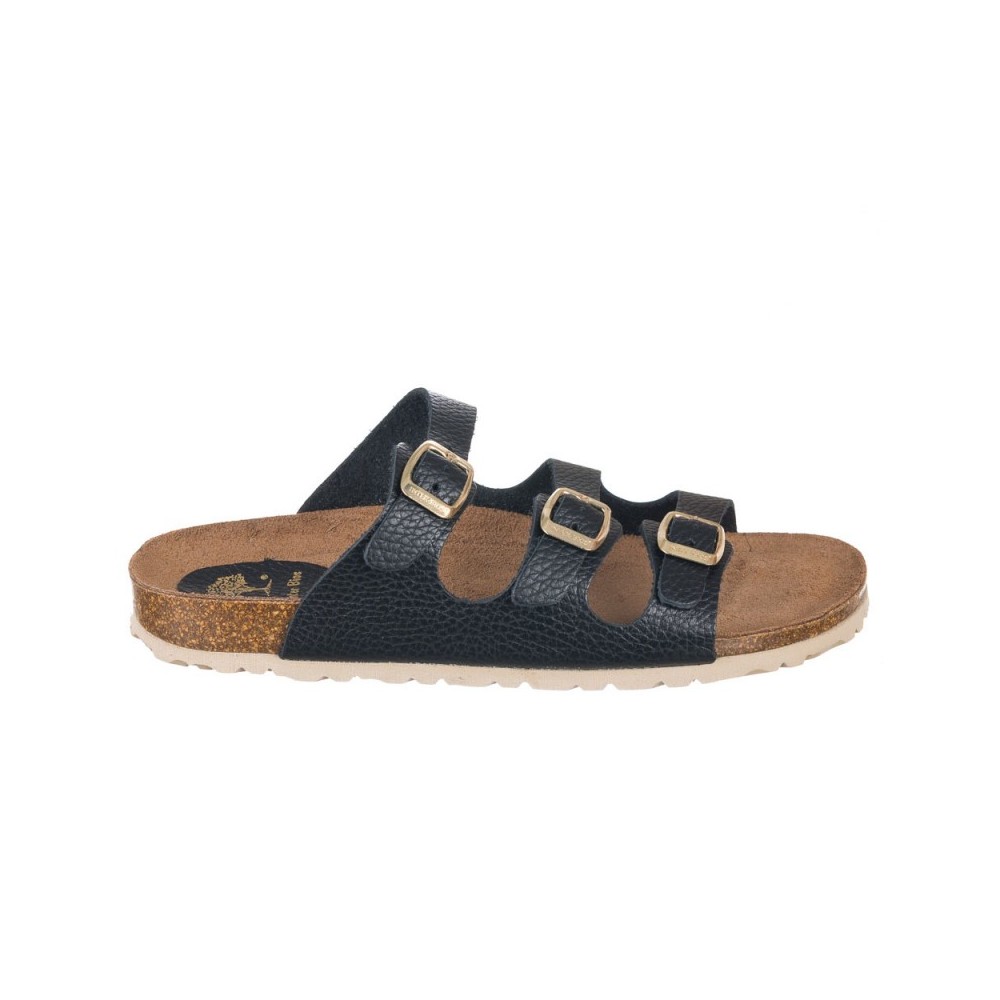 Sandalias Planas Inter-bios 7231 Mujer Negro