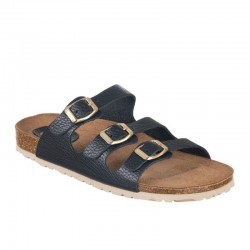 Sandalias Planas Inter-bios 7231 Mujer Negro