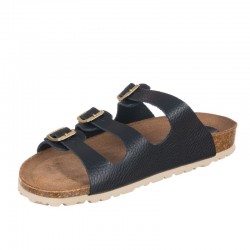 Sandalias Planas Inter-bios 7231 Mujer Negro