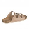 Sandalias Planas Inter-bios 7231 Mujer Beig