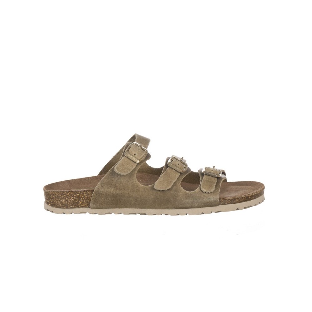 Sandalias Planas Inter-bios 7231 Mujer Kaki