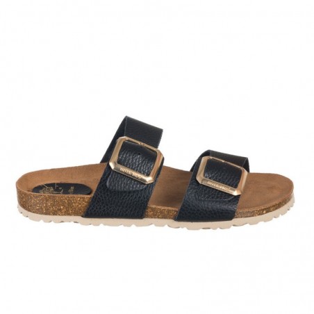 Sandalias Planas Inter-bios 7232 Mujer Negro
