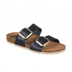 Sandalias Planas Inter-bios 7232 Mujer Negro