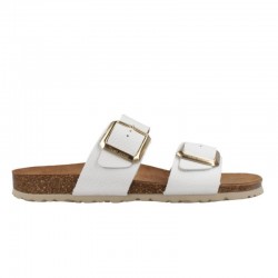 Sandalias Planas Inter-bios 7232 Mujer Blanco