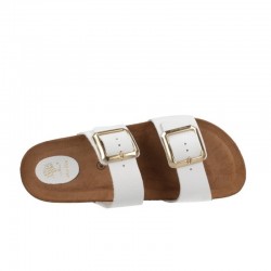 Sandalias Planas Inter-bios 7232 Mujer Blanco
