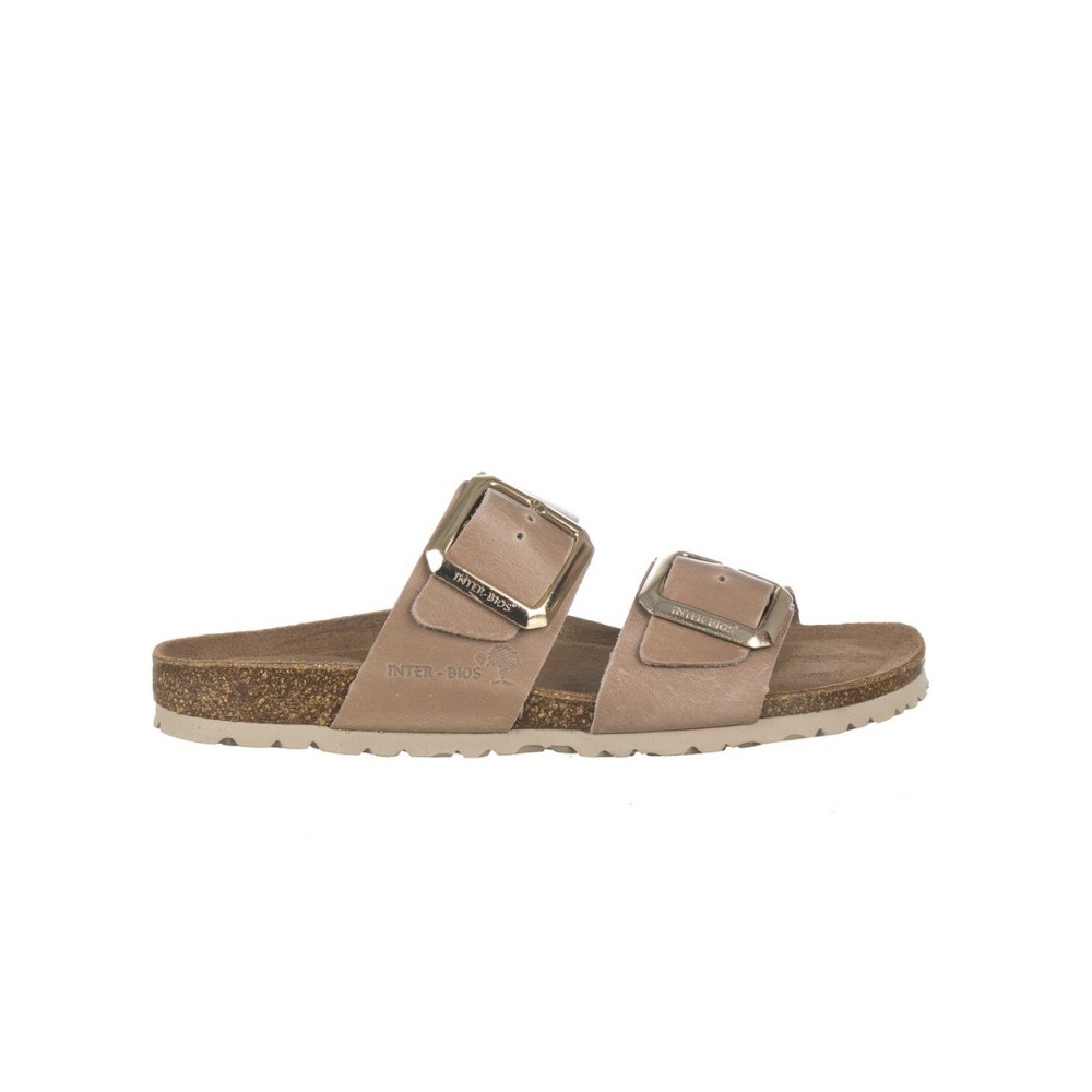 Sandalias Planas Inter-bios 7232 Mujer Beig