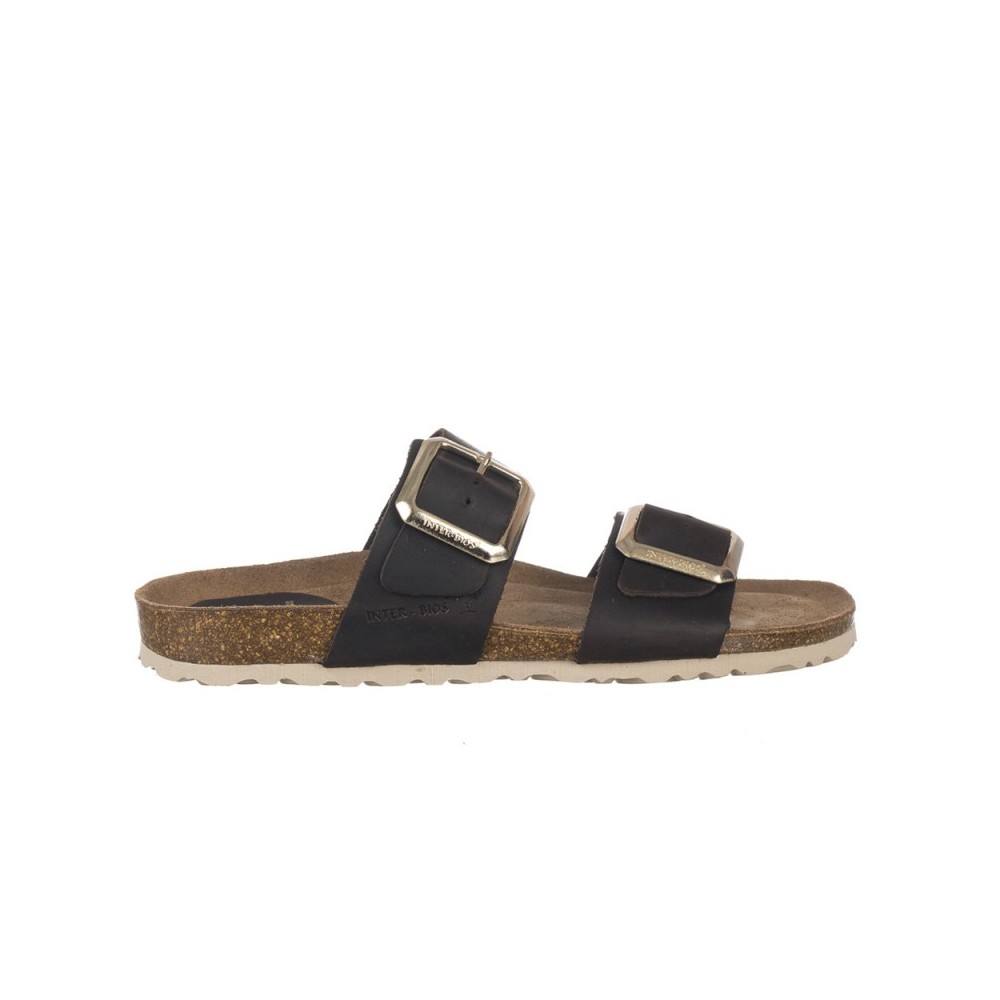Sandalias Planas Inter-bios 7232 Mujer Moka