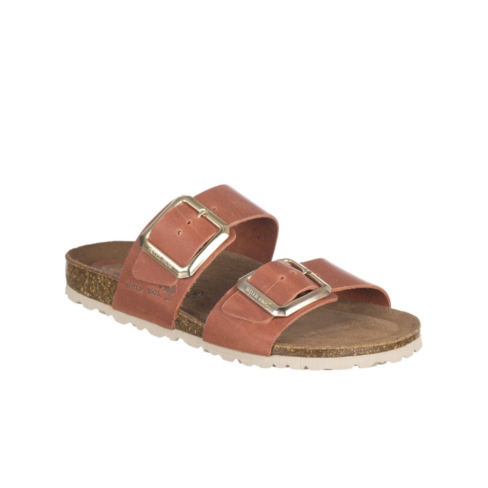 Sandalias Planas Inter-bios 7232 Mujer Teja